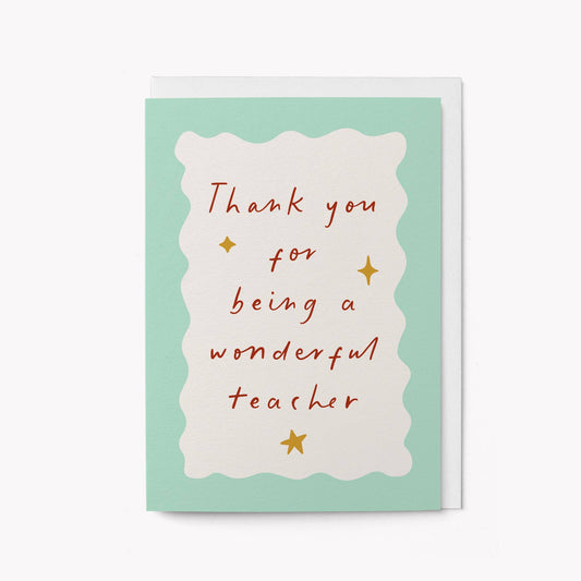 Wonderful Teacher Card