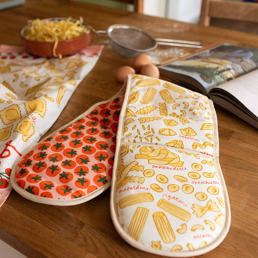 Pasta Lovers Organic Cotton Oven Gloves