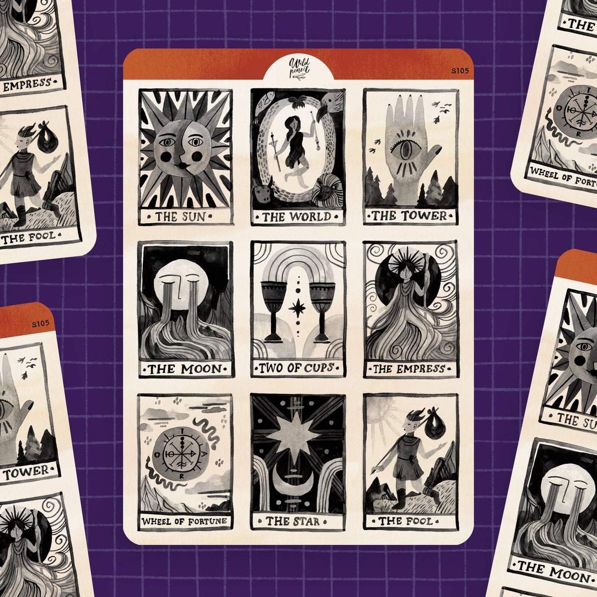 Tarot Cards Sticker Sheet