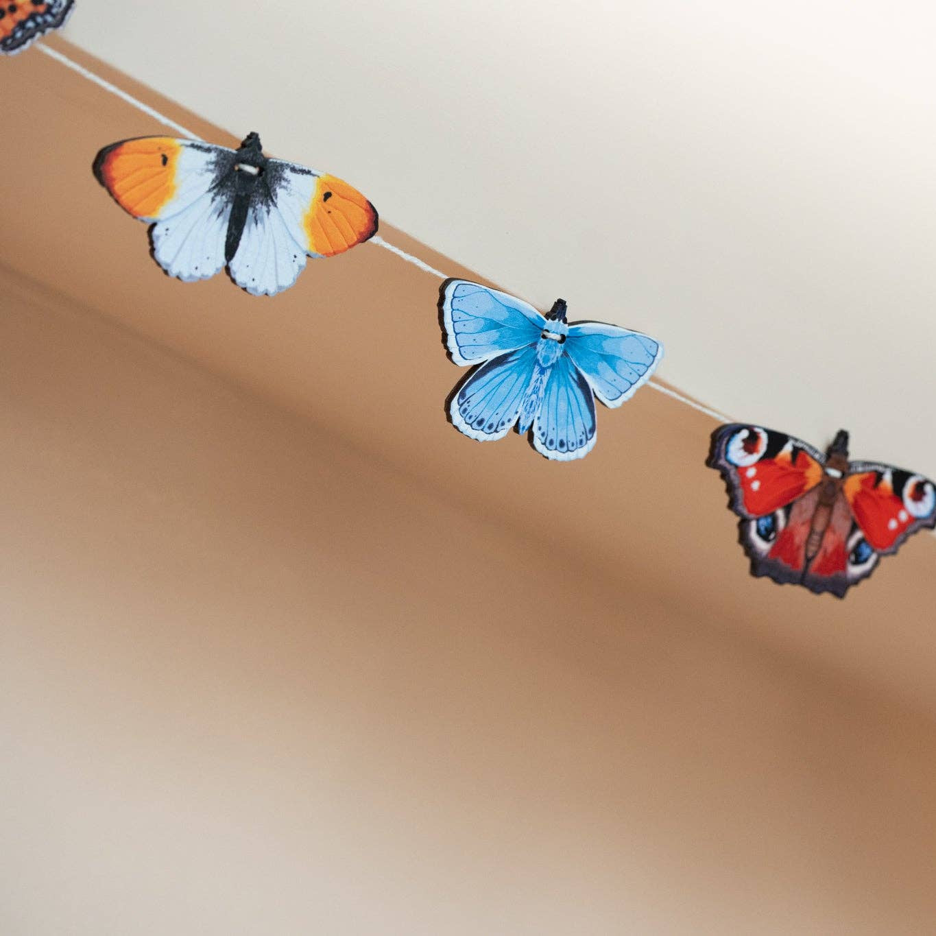 British Butterflies Wooden Garland