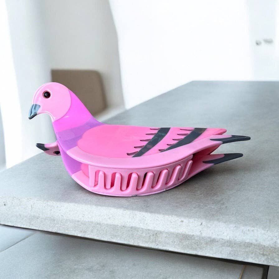 Pink Pigeon Hair Claw/Clip