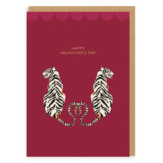 Valentines Tigers Greeting Card