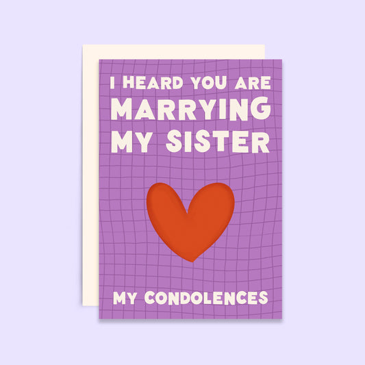 Marrying My Sister Wedding Card