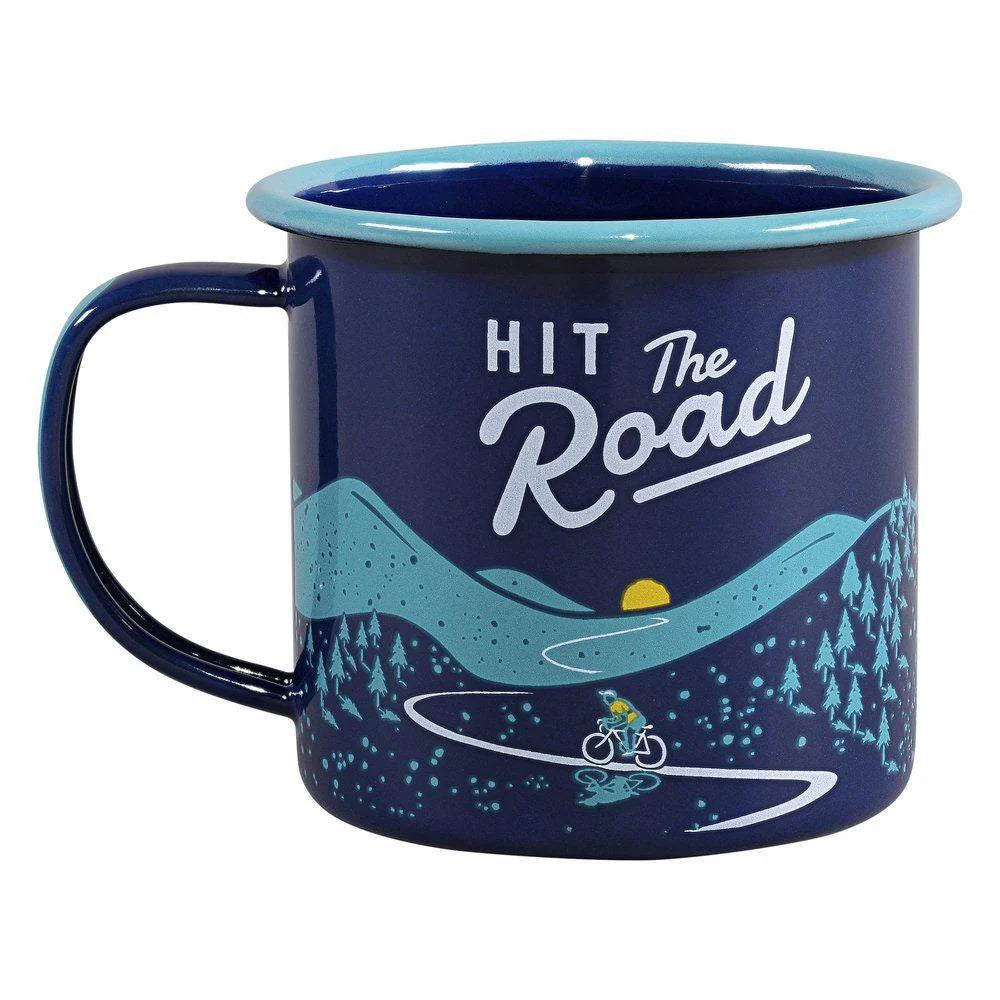 Enamel Mug - Hit The Road Blue