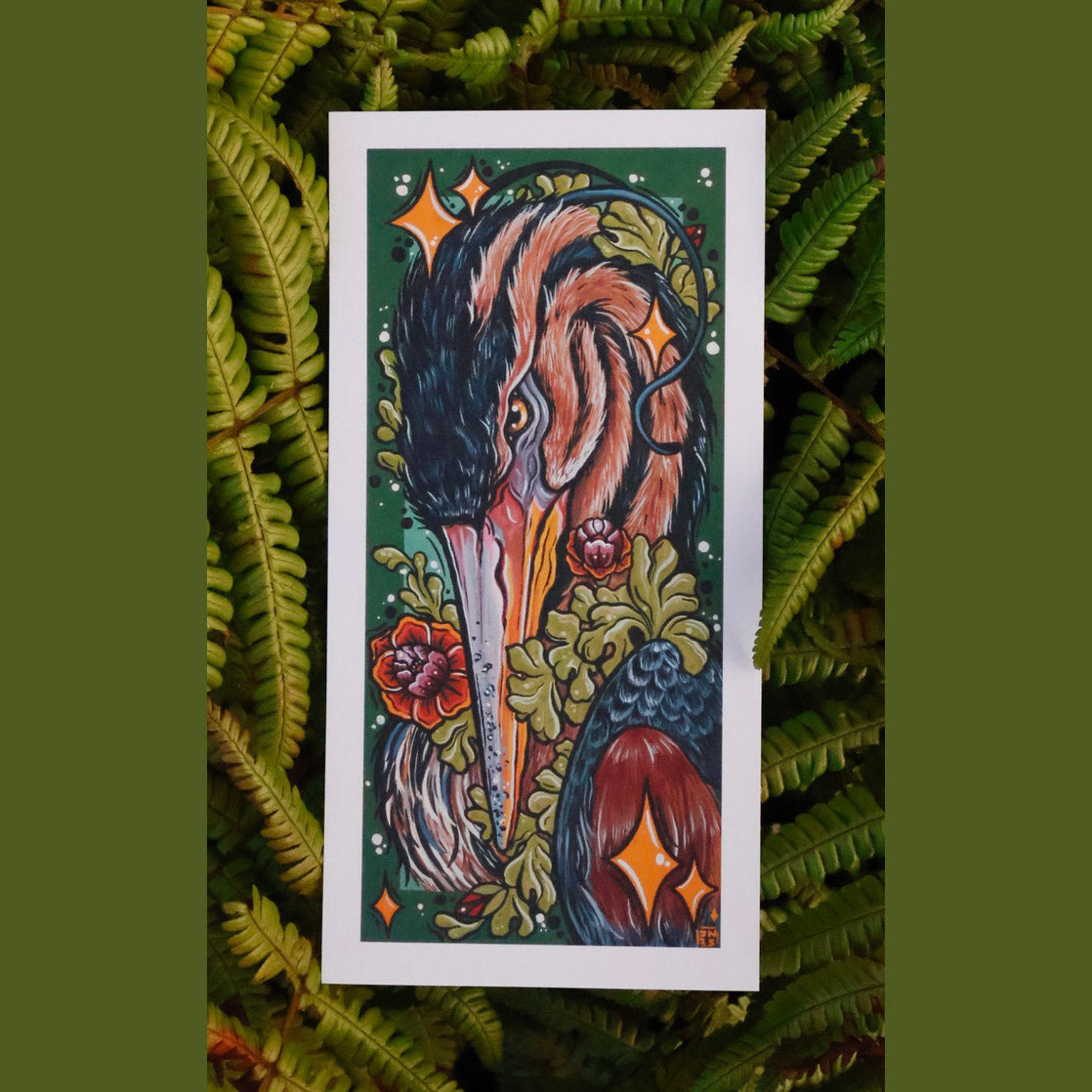 Heron Art Print by Juniper North