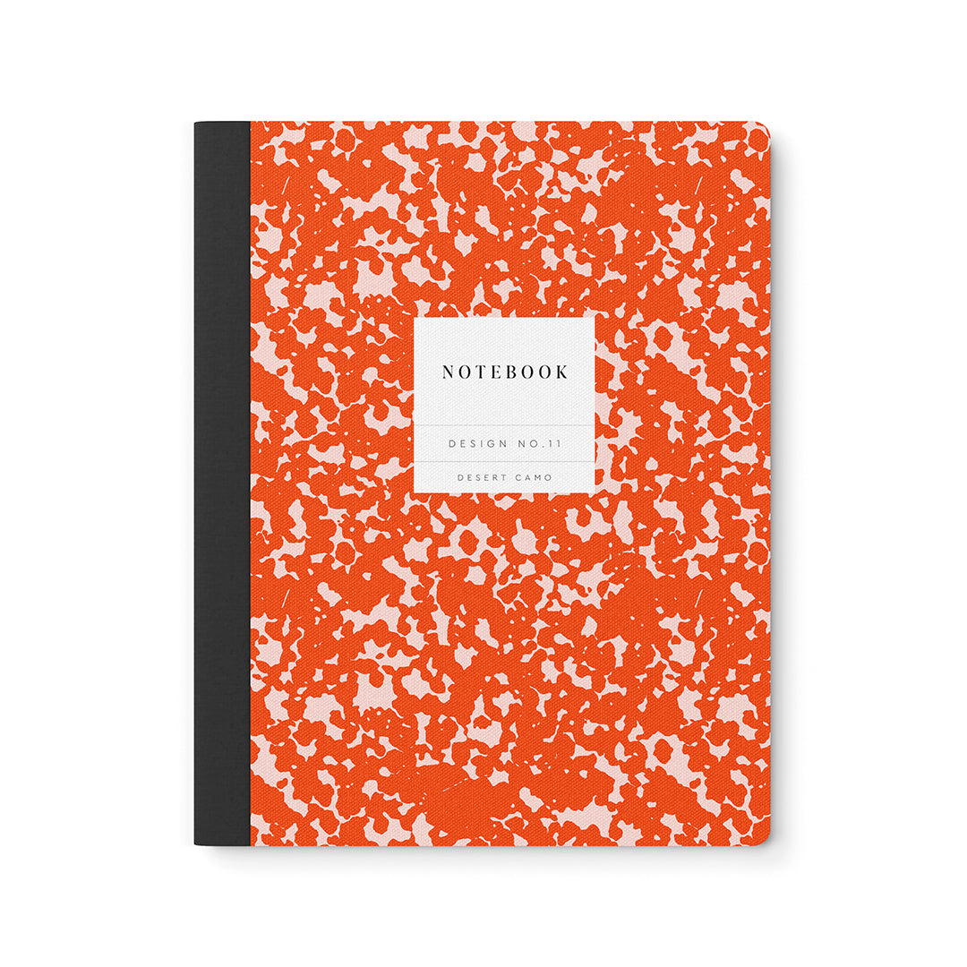 Orange Camo Exercise Book