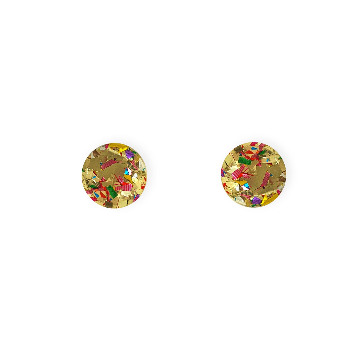 Multicolour Glitter Circular Studs