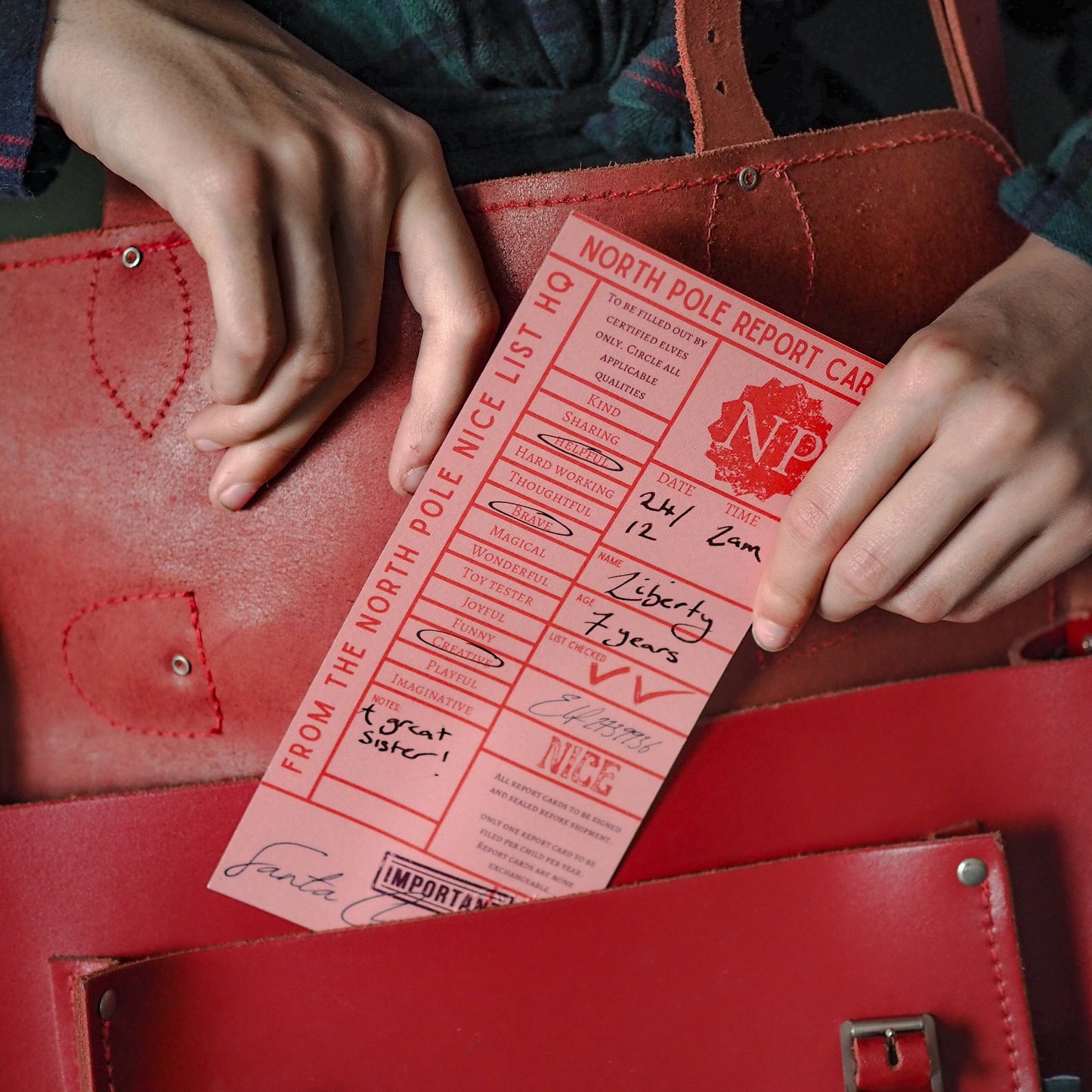 North Pole report cards