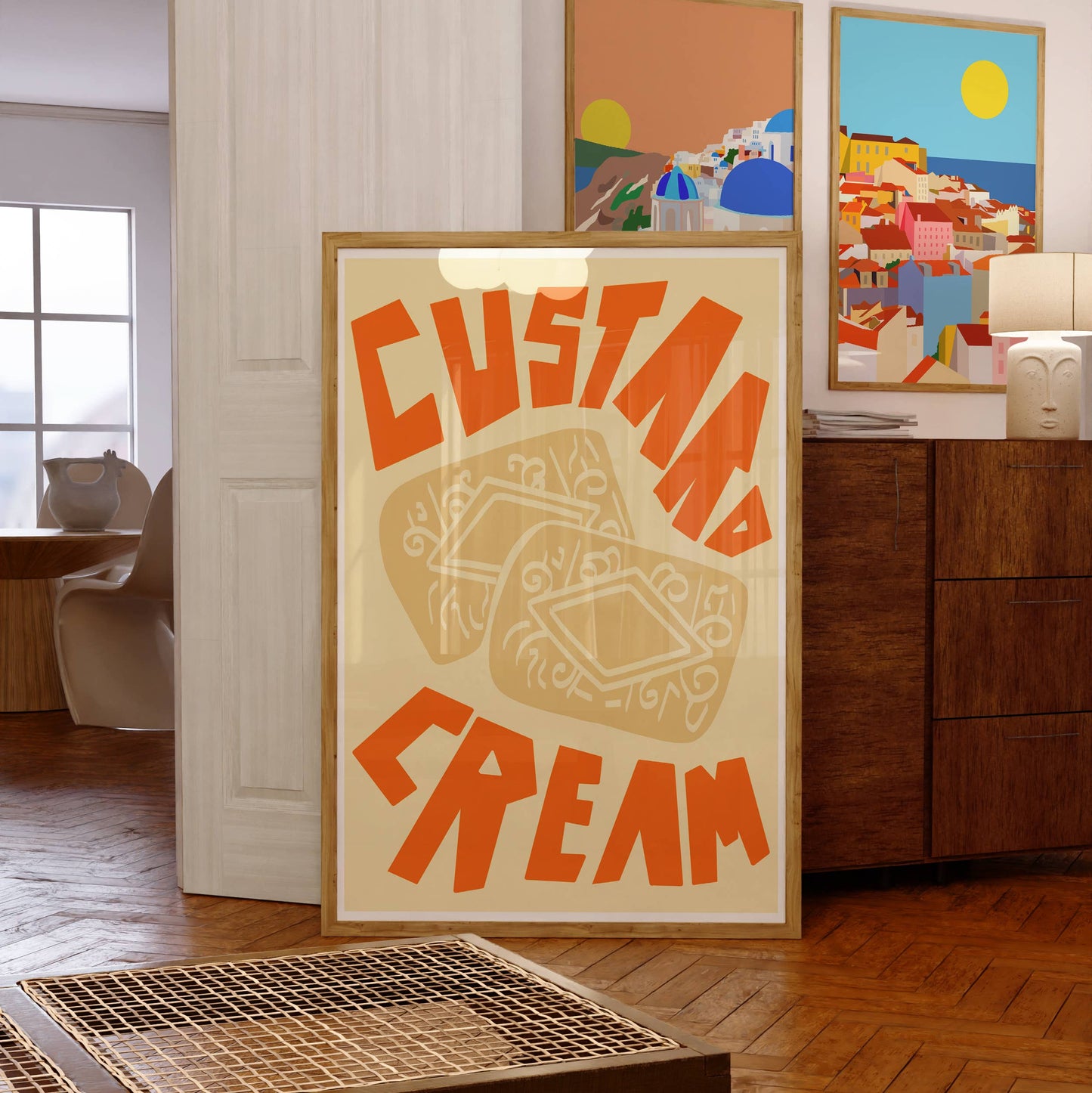 Custard Cream A4 Art Print