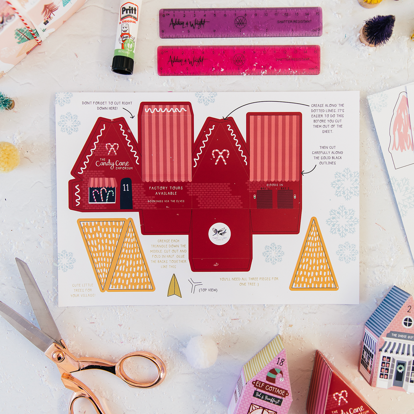 Merry and Bright Village Advent Calender DIY Crafty Project