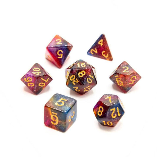 Starlight Reverie Acrylic Dice - 7 Piece Set