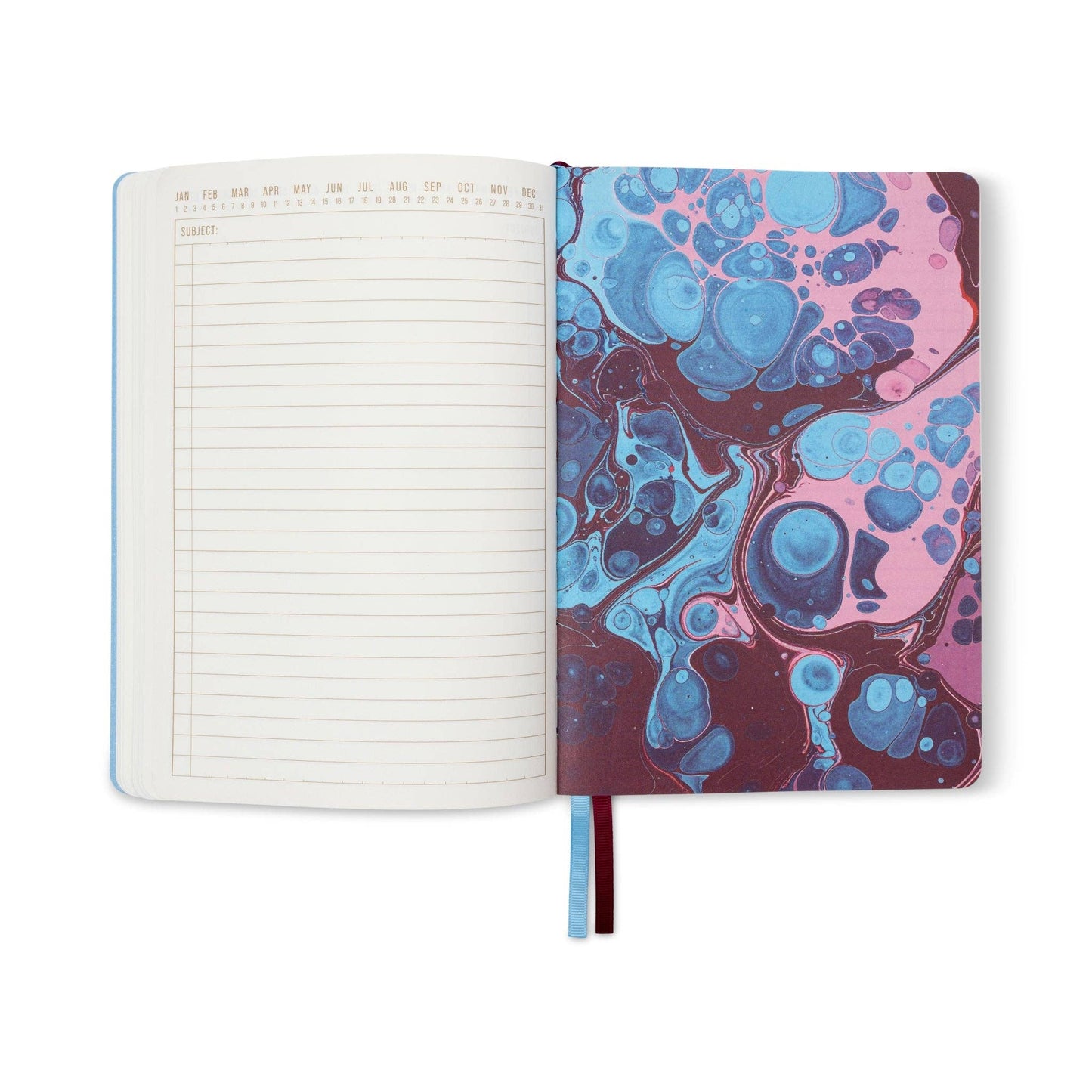 Marble Soft Cover Journal - Burgundy