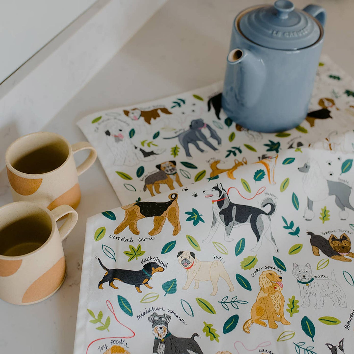 Dogs Organic Cotton Tea Towel