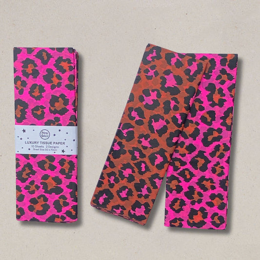 Pink Leopard Luxury Tissue Paper Gift Wrap