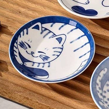 Striped Cat Calico Cat Japanese Style Cat Pattern Mini Dish
