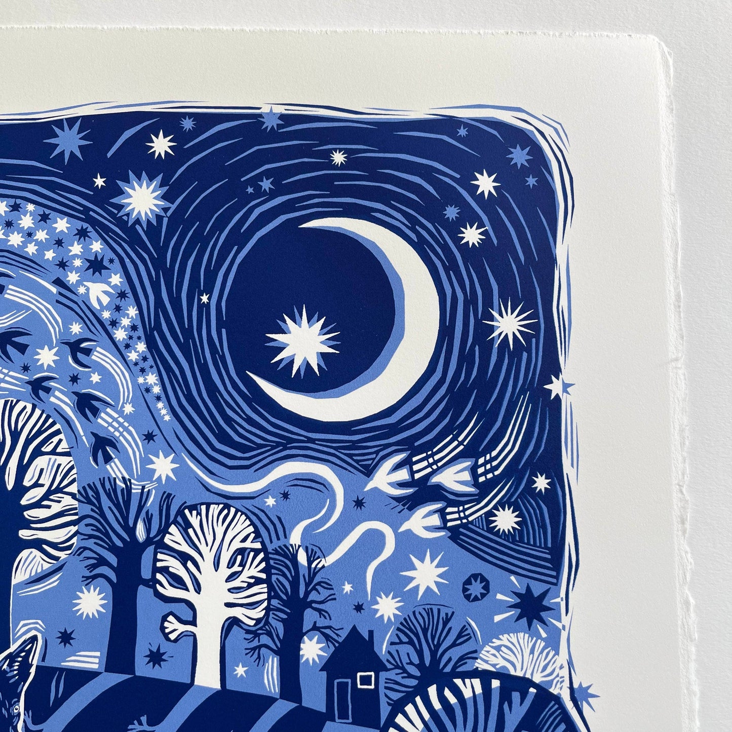 Midnight Fox - Large Limited Edition Screenprint
