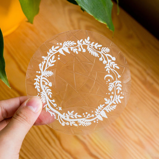 Floral Wreath Suncatcher Sticker