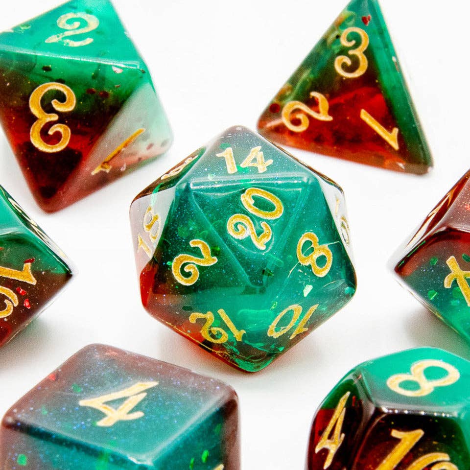 Berry Wave Acrylic Dice - 7 Piece Set