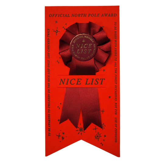 Nice list member christmas rosette