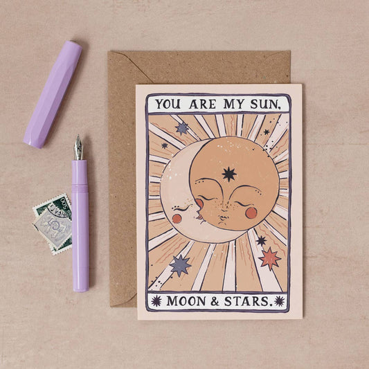 Sun, Moon & Stars Card Valentine's Card