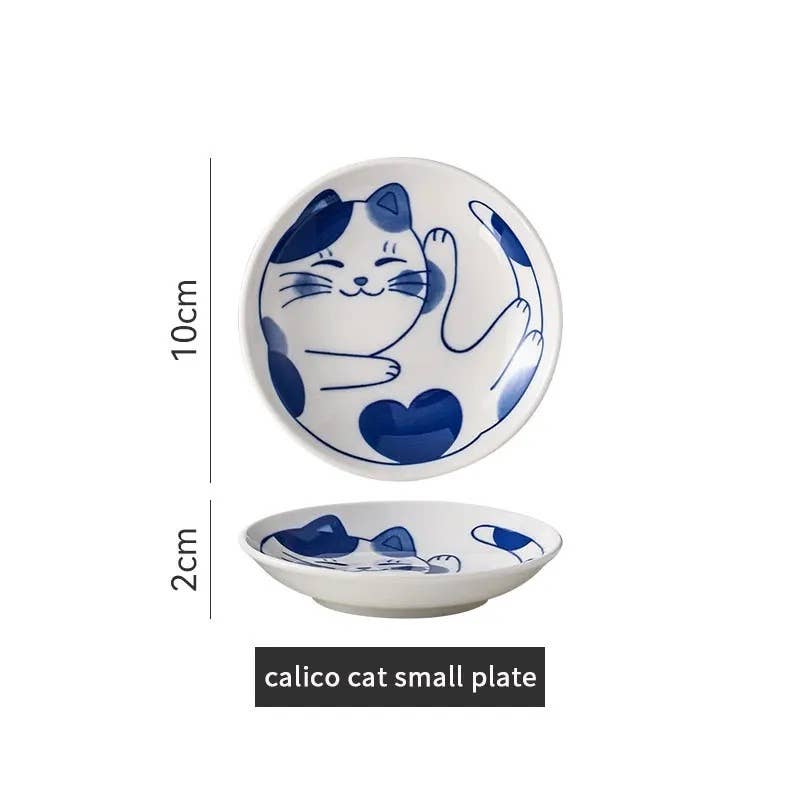 Calico Cat Japanese Style Cat Pattern Mini Dish