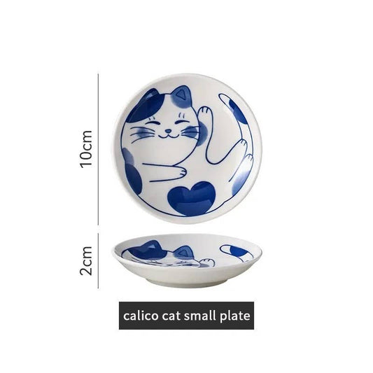 Calico Cat Japanese Style Cat Pattern Mini Dish