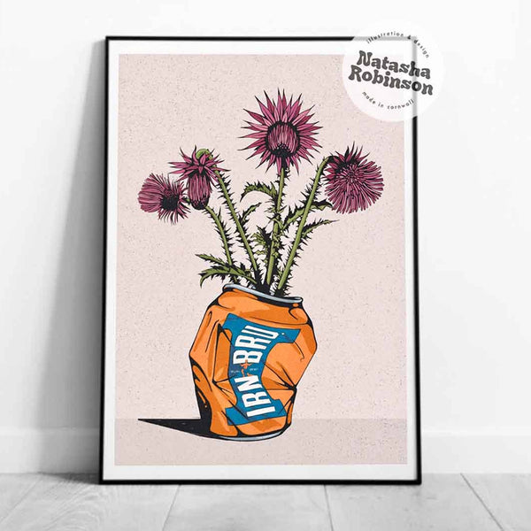 Irn Bru & Thistle Scottish Print