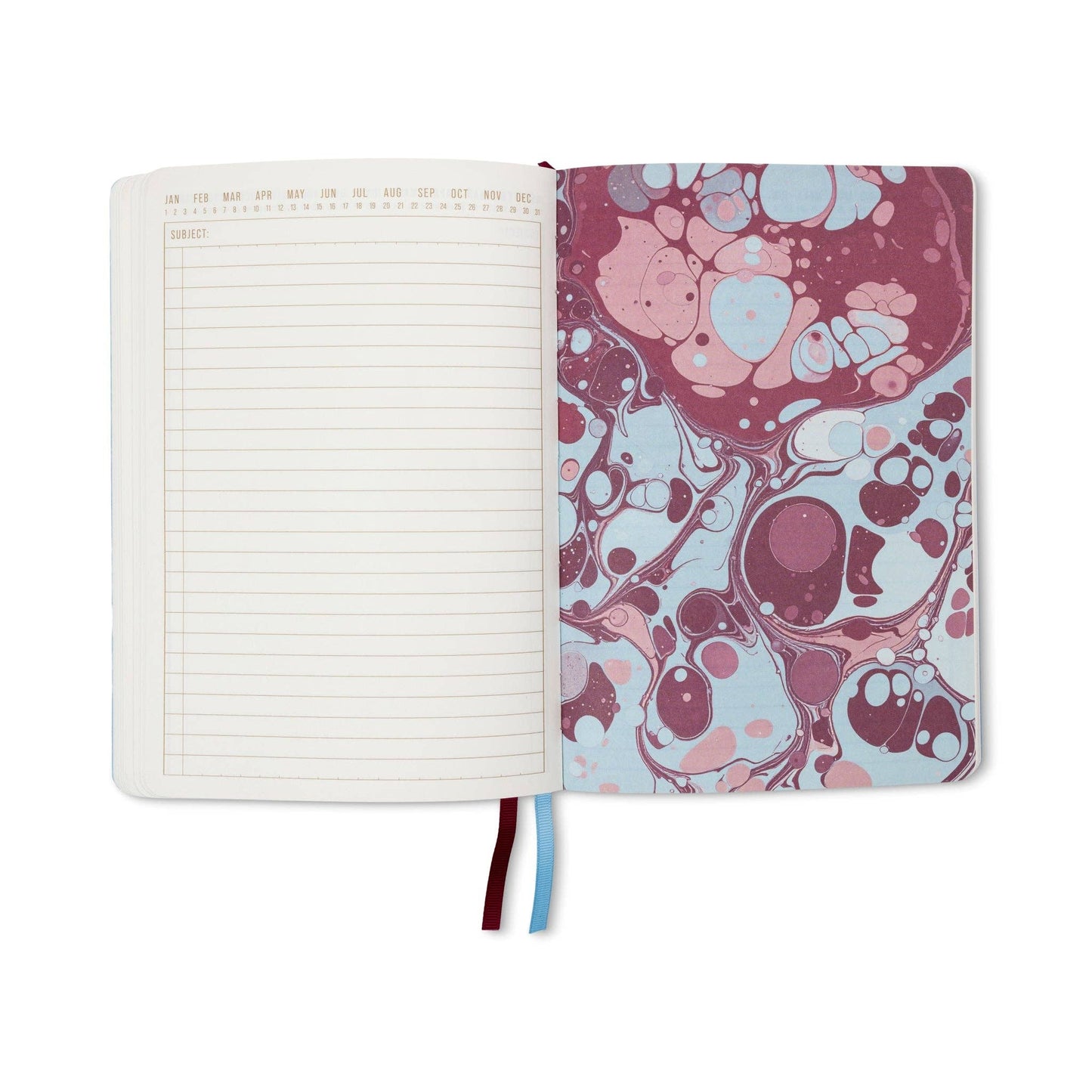 Marble Soft Cover Journal - Burgundy