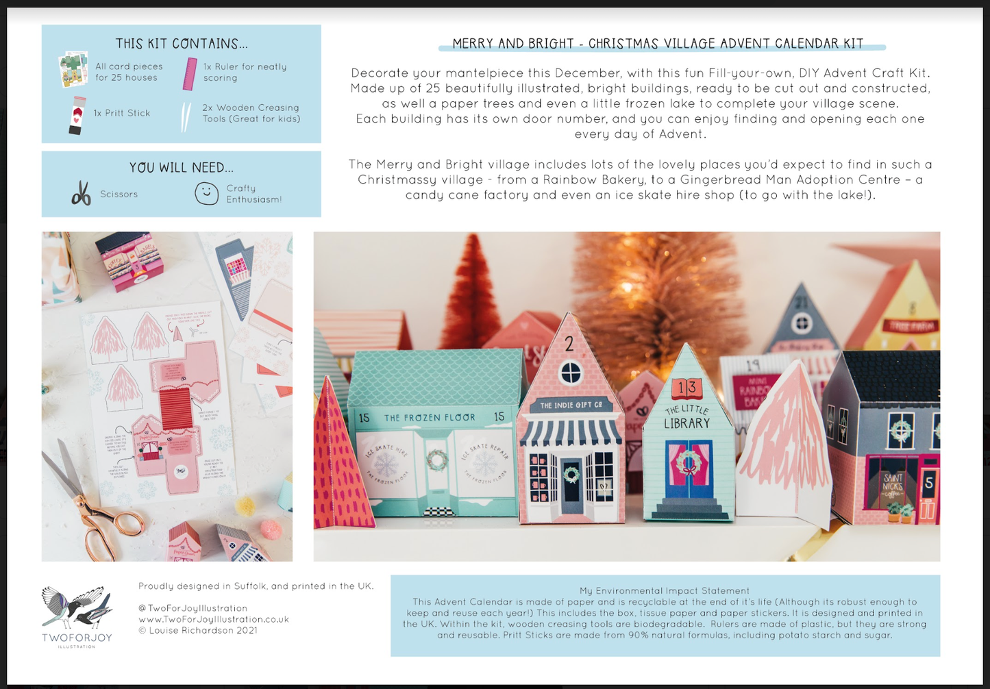 Merry and Bright Village Advent Calender DIY Crafty Project