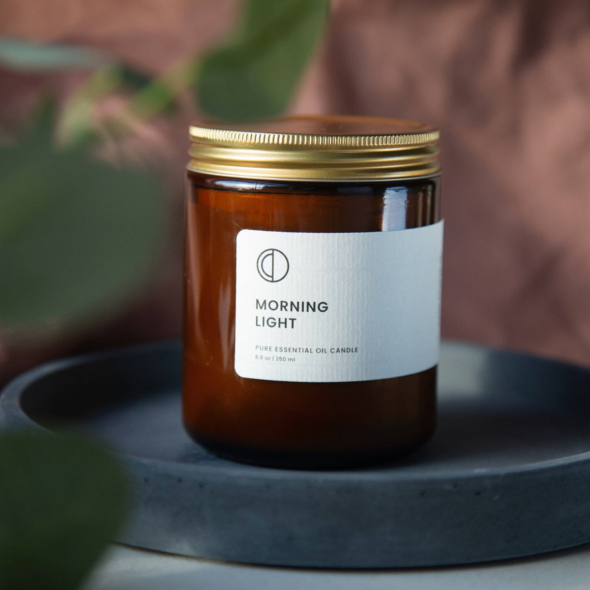 Morning Light (Neroli + Basil + Lime) Amber Jar Candle - medium