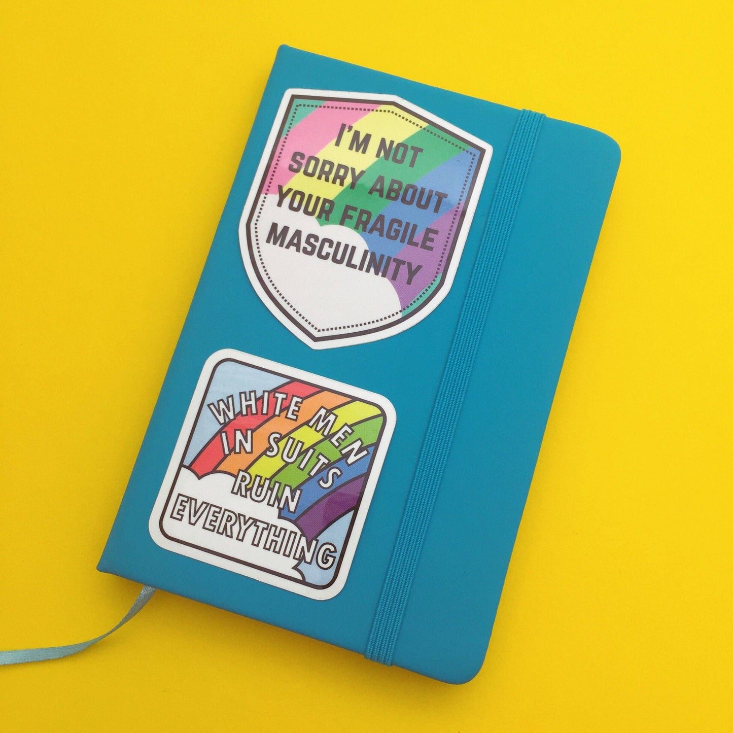 White Men In Suits Ruin Everything Rainbow Vinyl Sticker