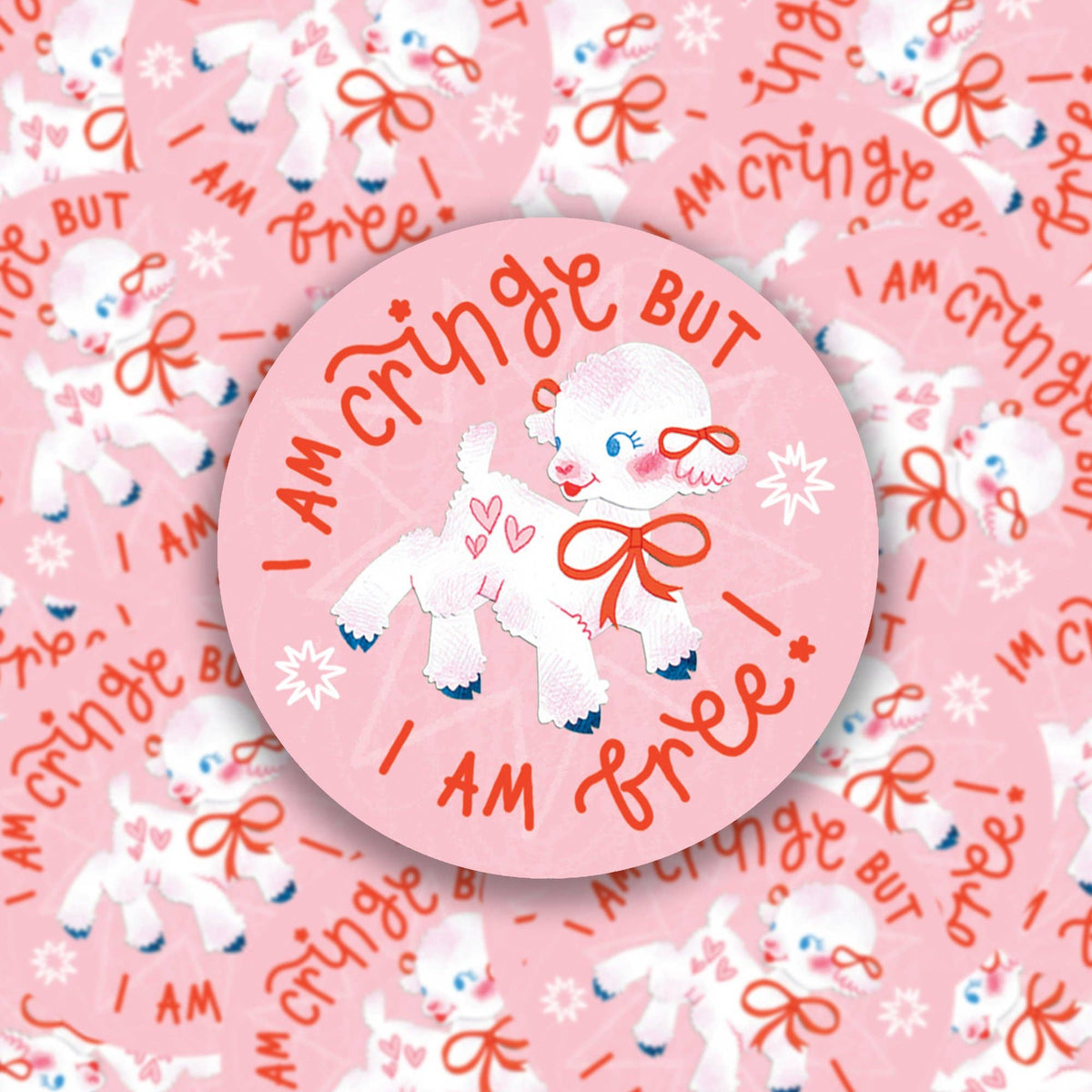Cringe But Free Vinyl Sticker