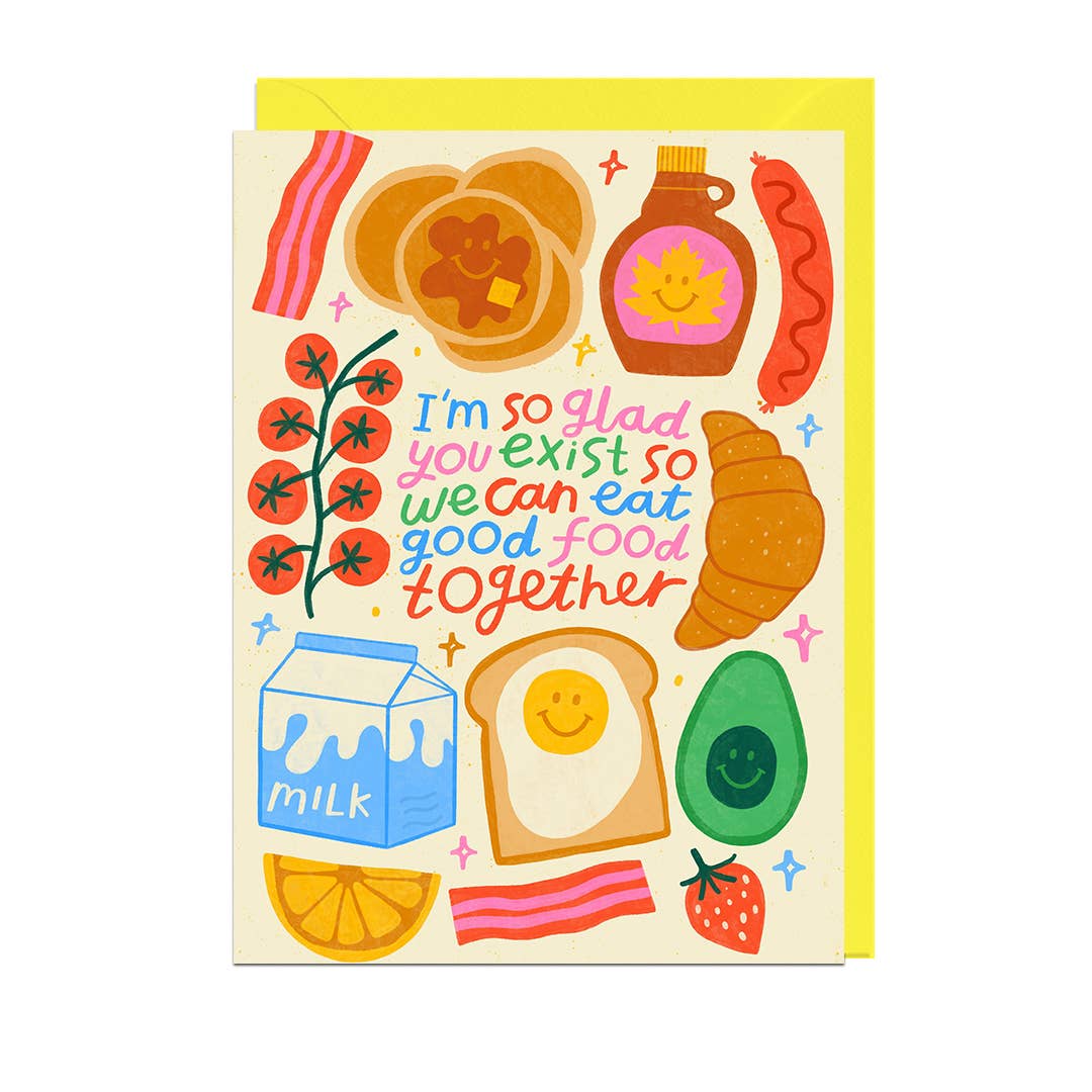 Eat Food Together Greeting Card