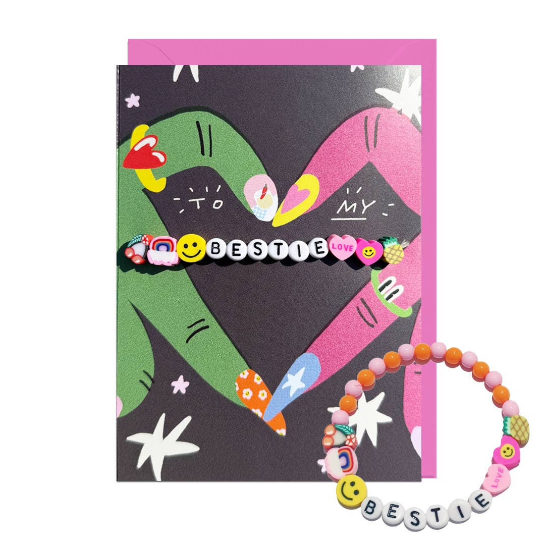 Bestie Witch Bracelet Greetings Card