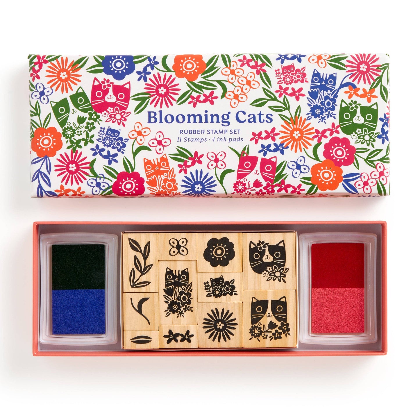 Blooming Cats Rubber Stamp Set (Craft Kit)