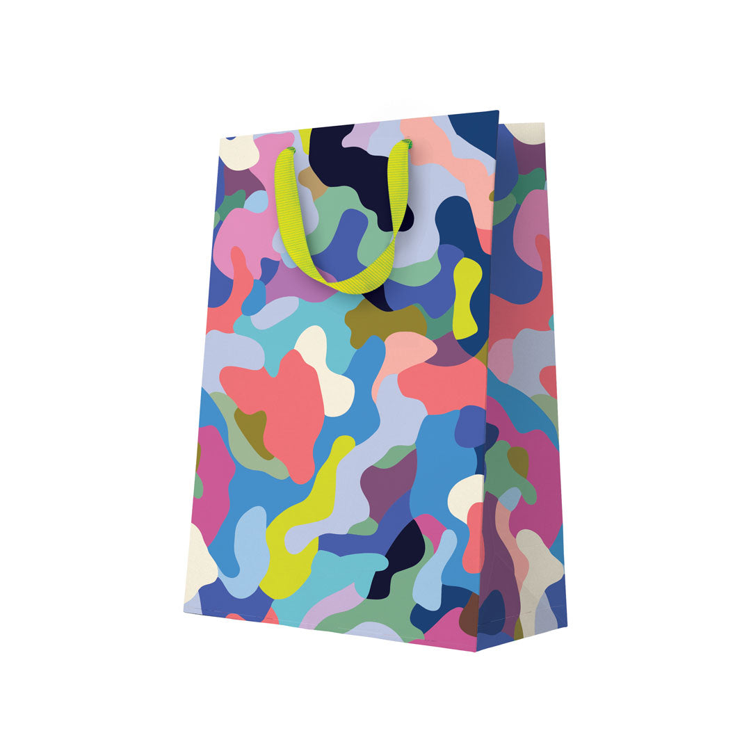 Colourful Camo Print  Large Gift Bag