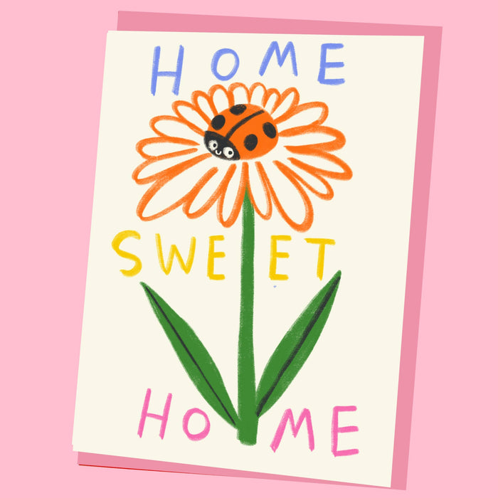 Ladybird Flower New Home Greeting Card 