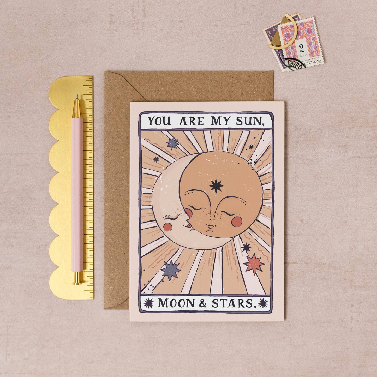Sun, Moon & Stars Card Valentine's Card