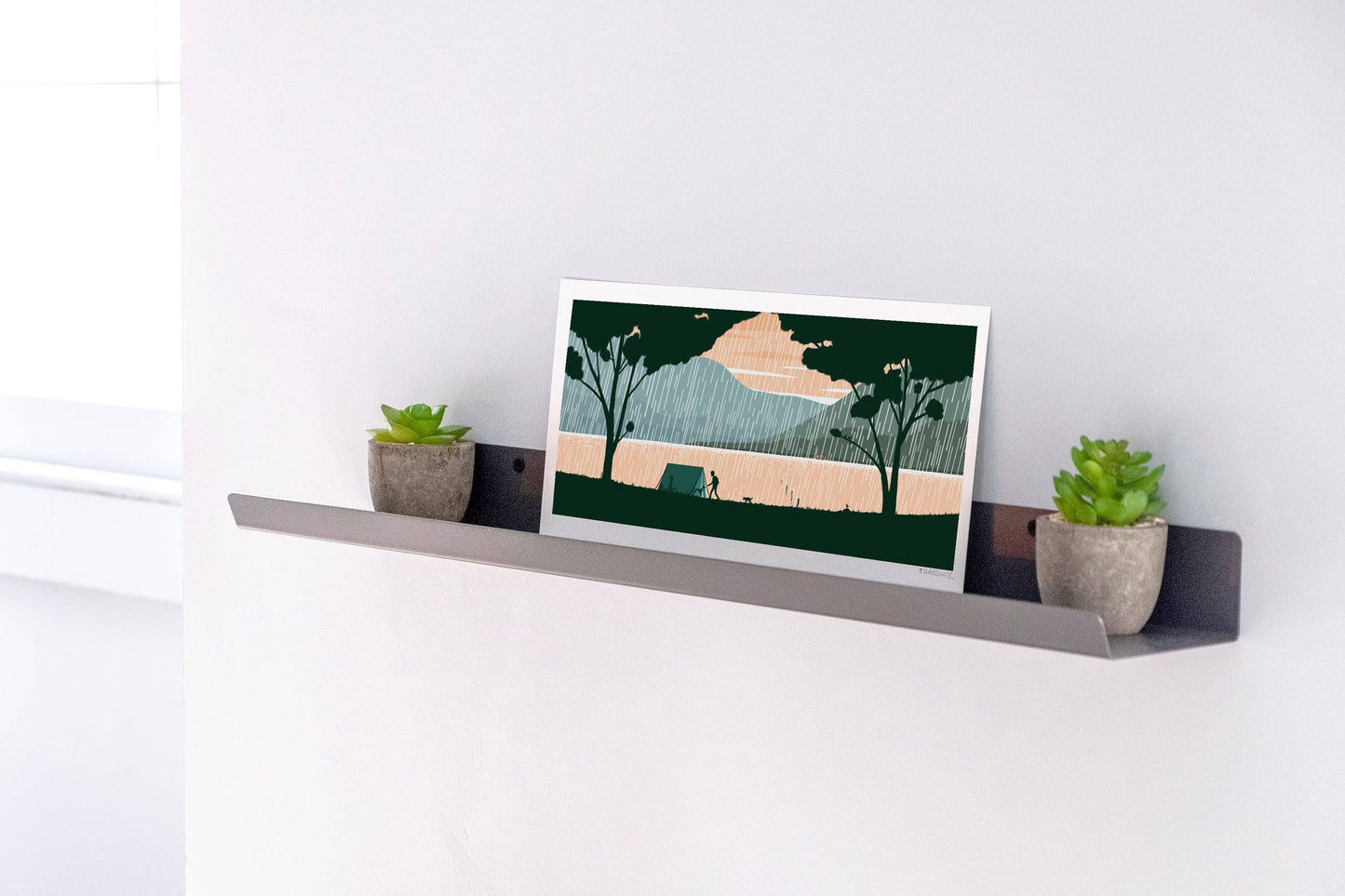 Lakeside Camping Giclee Print