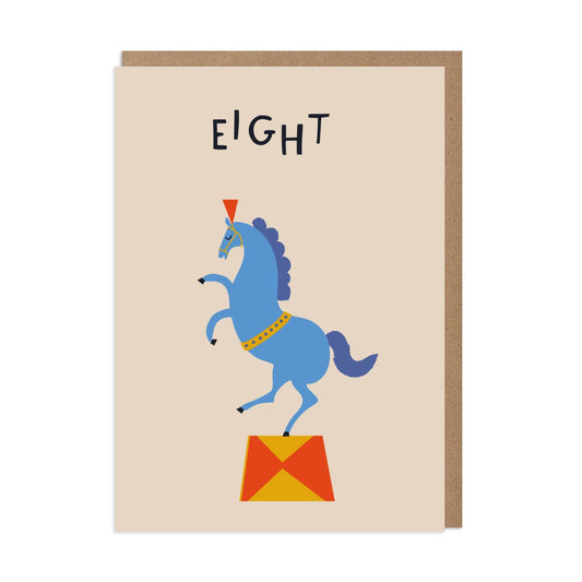 8th Birthday Card- Circus Horse