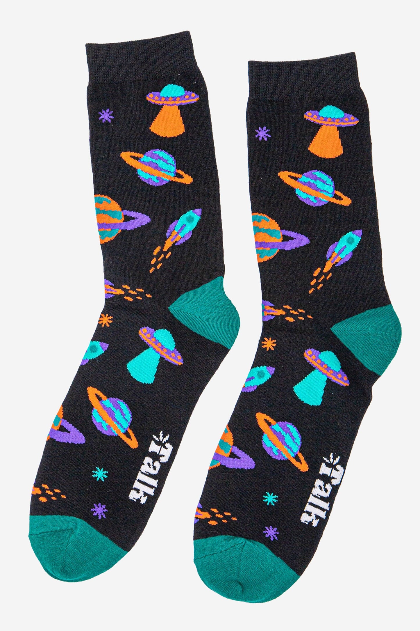 Retro Space Invasion Men's Bamboo Socks