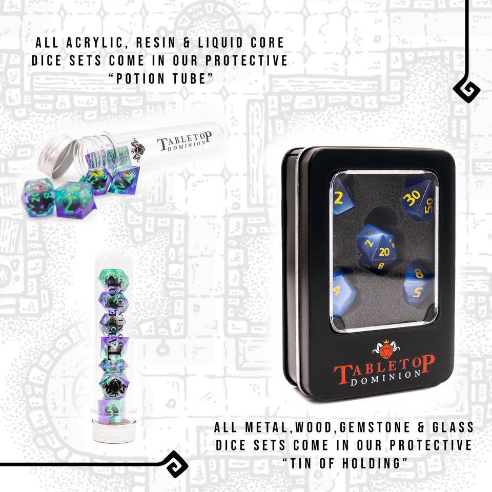 Sunset Dream | Acrylic Dice | 7-Polyhedral Set