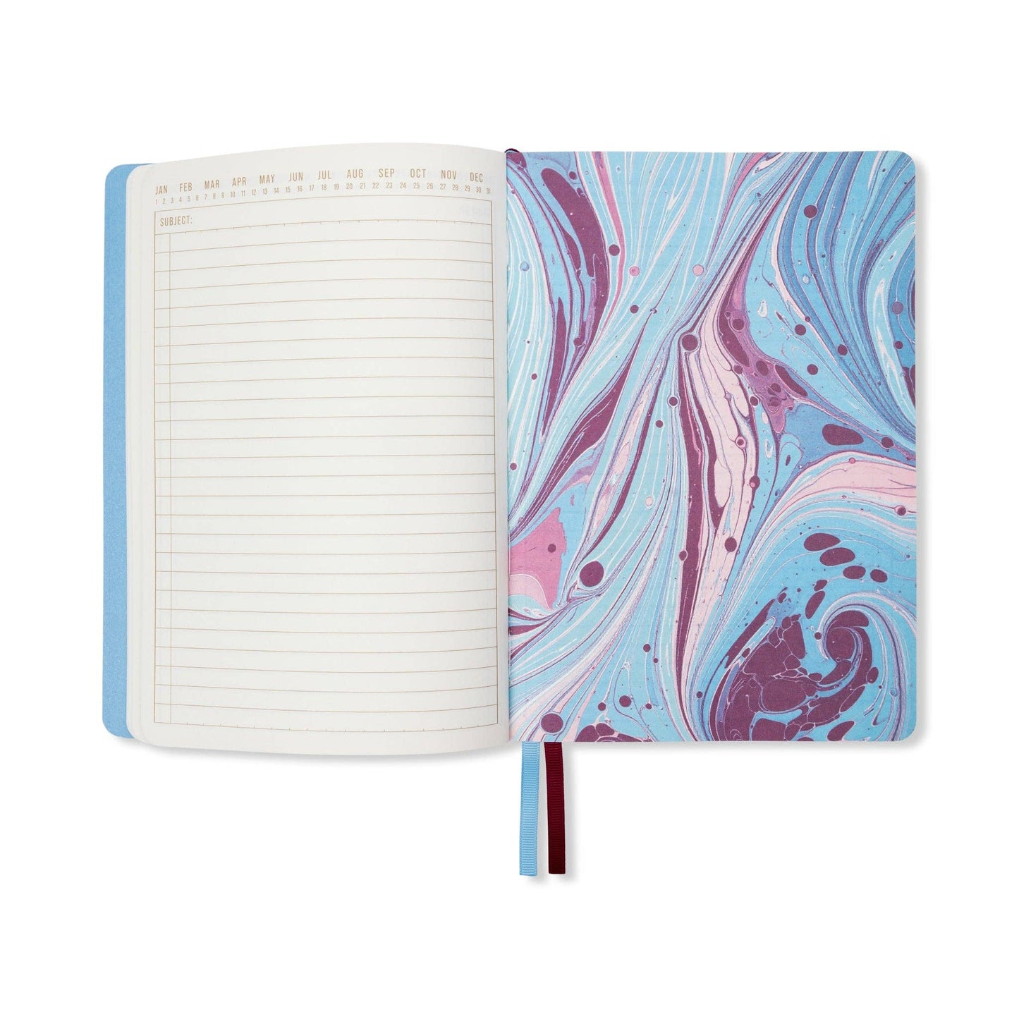 Marble Soft Cover Journal - Burgundy