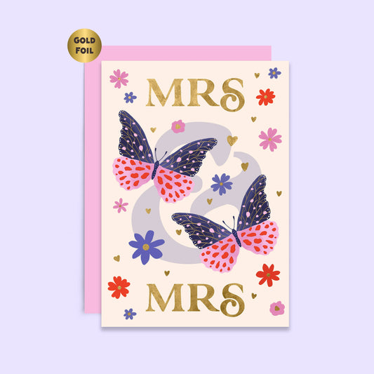 Mrs & Mrs Wedding Card