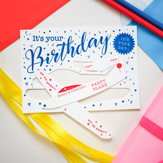 Birthday plane card