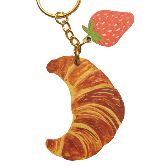 Croissant Charm Keychain