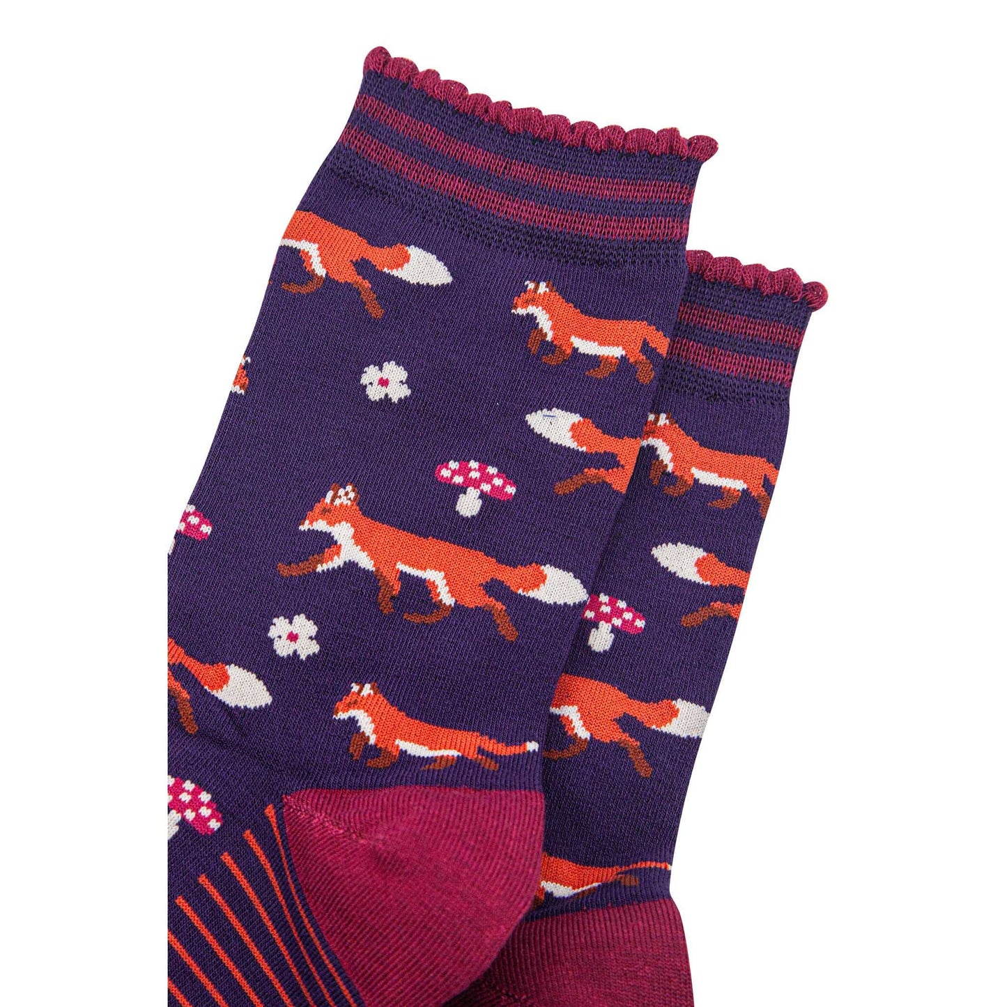 Fox and Toadstool Women's Bamboo Socks