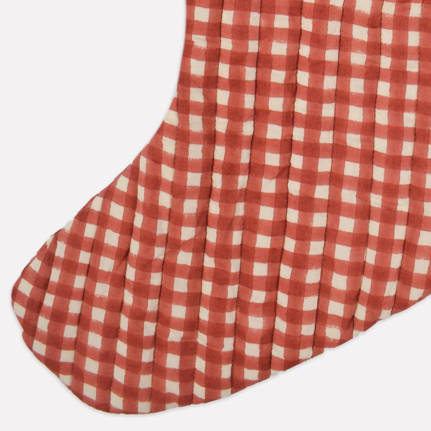 Quilted Christmas Stocking - Gingham Ginger