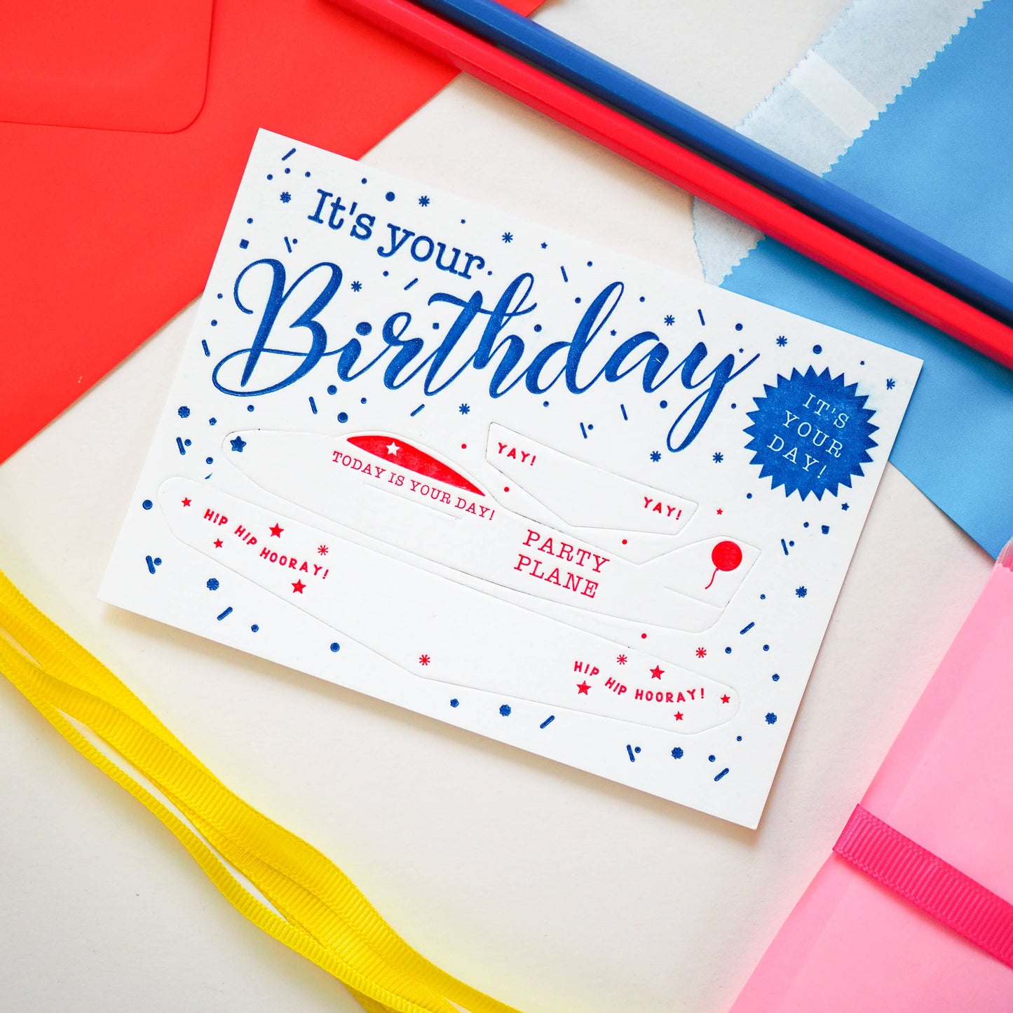 Birthday plane card