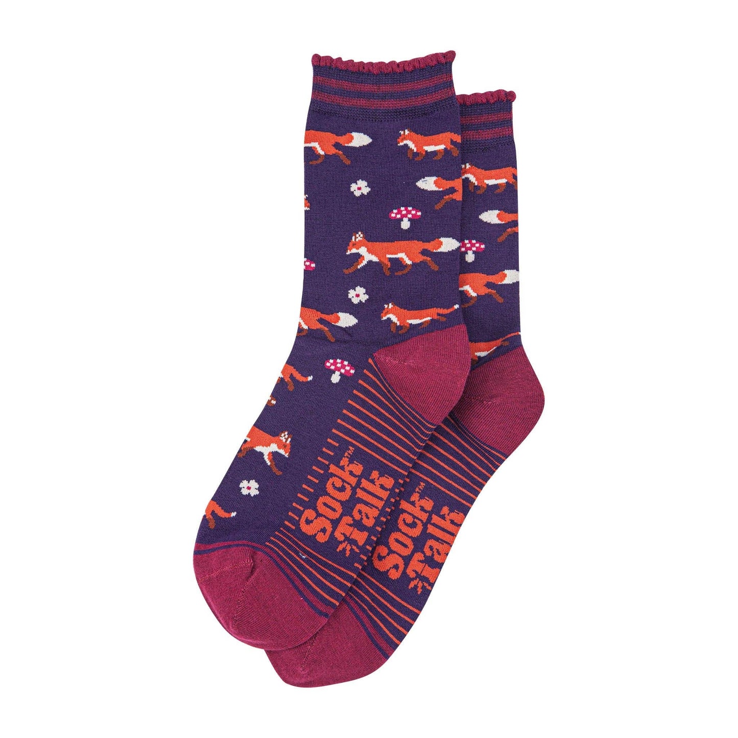 Fox and Toadstool Women's Bamboo Socks